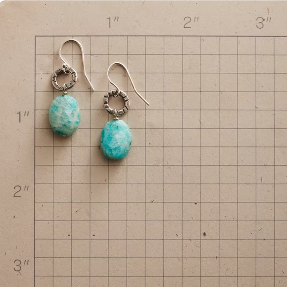Amazonite Au Naturale Earrings Sundance Catalog - Picture 4 of 5